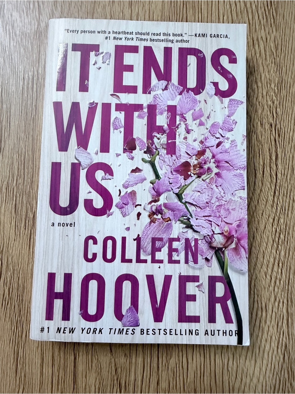 Colleen Hoover “It Ends With Us” Romance Novel Paperback Book